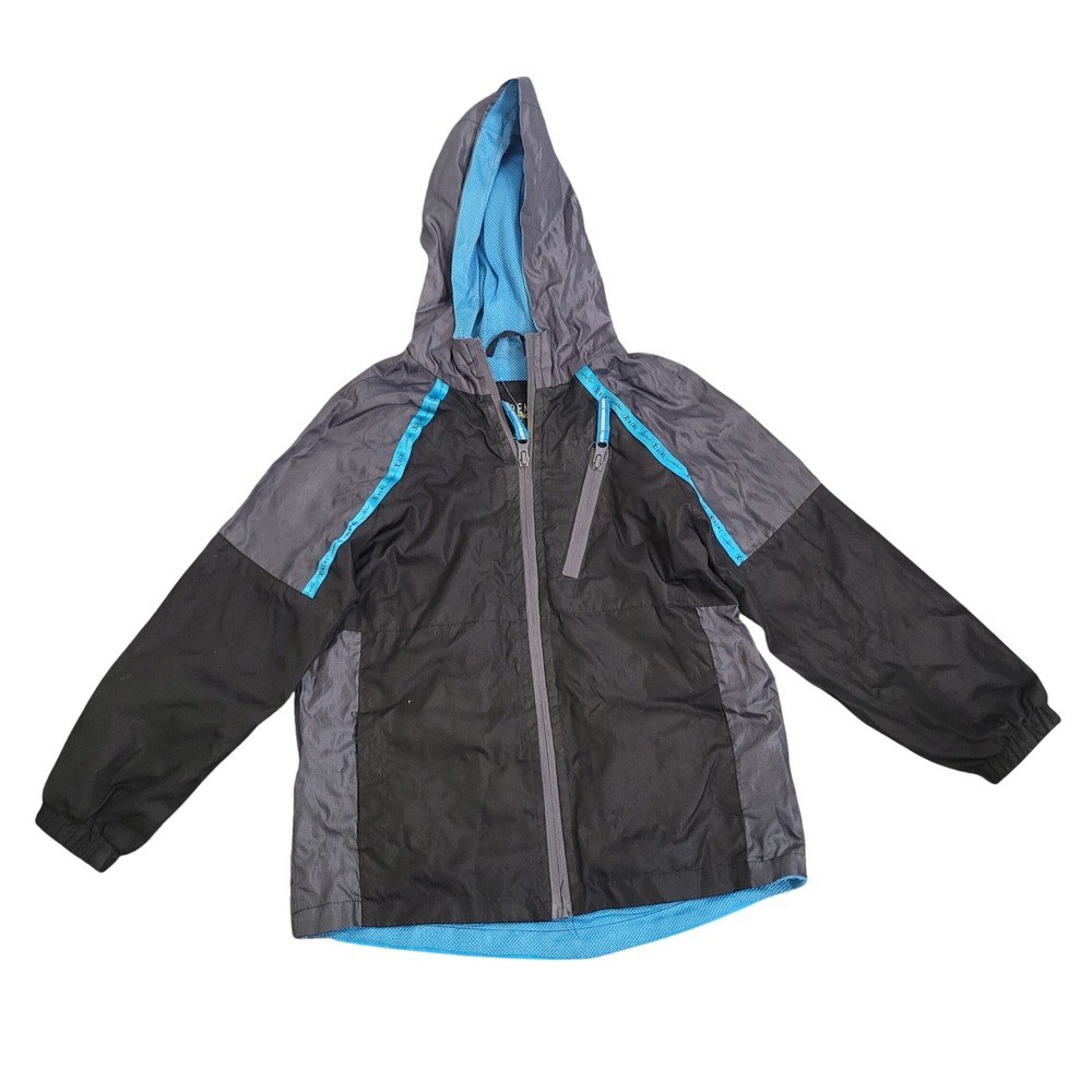 iXtreme Size 6 Windbreaker Jacket Boys Black Grey Blue Hooded Full Zip